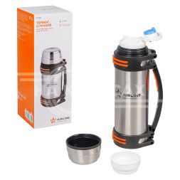 Термос с ручкой 2,0 л., нержавеющая сталь, цвет металлик