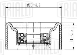 Ролик приводного ремня для автомобилей Chevrolet Captiva (06-)/Cadillac SRX (09-) 3.0i/3.2i (только ролик натяжителя)