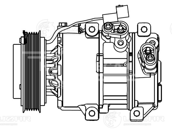 Компрессор кондиционера для автомобилей Sorento II (09-) 2.4i (до рестайлинга)