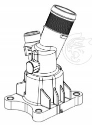 Термостат для автомобилей Geely Tugella (19-)/Monjaro (21-)/Atlas II (23-)/Volvo XC90 II (14-)/XC60 II (17-) 2.0d/2.0T (90°С) (с корпусом)