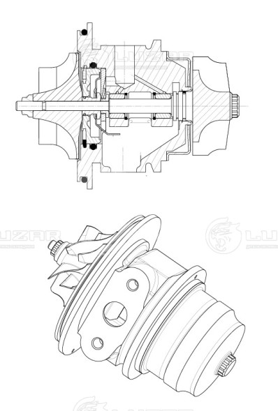 Картридж турбокомпрессора для а/м Iveco Daily 3.0D (тип TD04HL)