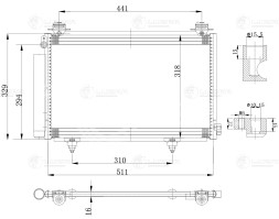 Радиатор кондиционера для автомобилей Vitz (99-)/Platz (99-)/Funcargo (99-)
