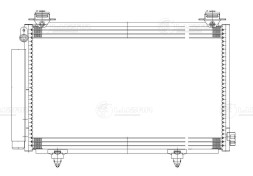 Радиатор кондиционера для автомобилей Vitz (99-)/Platz (99-)/Funcargo (99-)