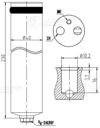 Ресивер-осушитель конденсора для автомобилей Almera N16 (00-)/X-Trail T31 (07-)