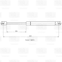Амортизатор (упор) крышки багажника для автомобиля Renault Kangoo II (07-)
