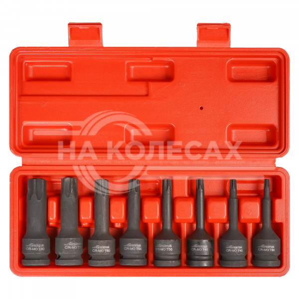 Набор головок ударных 1/2&quot; 78мм внешний TORX 8 пр. (T30-T80) пласт. кейс
