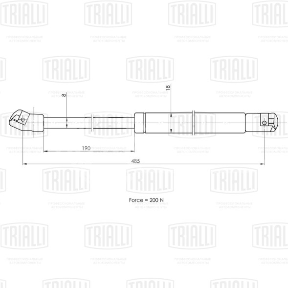 Амортизатор (упор) стекла крышки багажника для автомобиля Ford Kuga (08-)