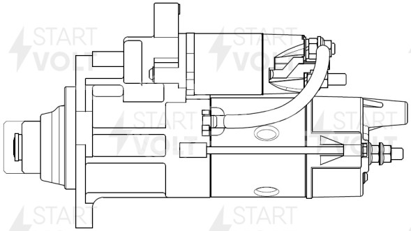 Стартер для а/м Volvo FH (09-)/FM (12-) с двигателем D13A400/D13B400/D13C380 24В 5,5кВт