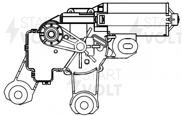 Моторедуктор стеклоочистителя для автомобилей Land Rover Freelander II (06-) (задний)