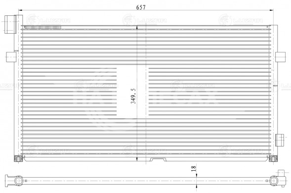 Радиатор кондиционера для автомобилей Volvo FM (05-)