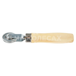 Ролик прикаточный 6 мм с подшипником, металл/дерево