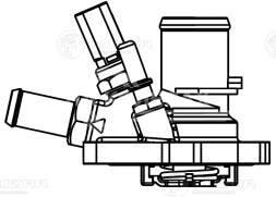 Термостат для автомобилей Fiat Albea (06-)/Doblo (05-) 1.4i (88°С) (с корпусом)