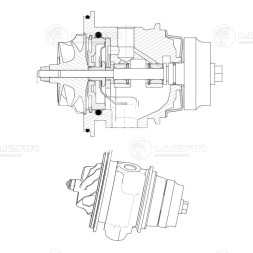 Картридж турбокомпрессора для а/м Boxer III /Citroen Jumper III (06-)/Ford Transit (06-) 2.2D/2.4D (тип TD03)