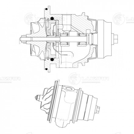 Картридж турбокомпрессора для а/м Boxer III /Citroen Jumper III (06-)/Ford Transit (06-) 2.2D/2.4D (тип TD03)