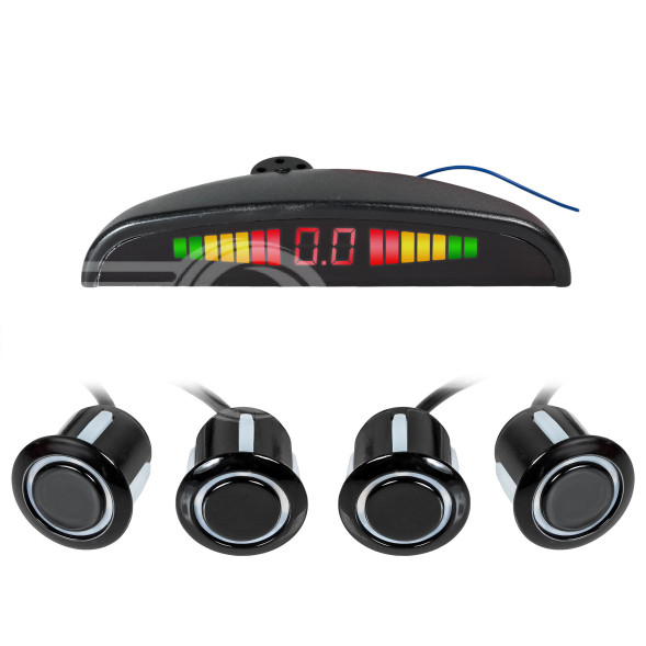 Парктроник на 4 датчика (черные), беспроводной LED дисплей
