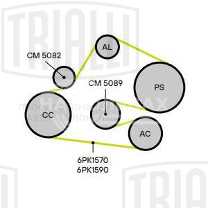 Ролик приводного ремня для автомобилей Audi A4 (00-) 1.6i/1.8T/2.0i (опорный)
