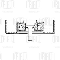 Ролик приводного ремня для автомобилей Audi A4 (00-) 1.6i/1.8T/2.0i (опорный)
