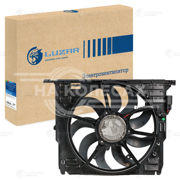 Электровентилятор охлаждения для автомобилей BMW 5 (F10) (10-)/7 (F01) (08-) [B47;N53/55] (с кожухом) (600W)