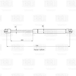 Амортизатор (упор) крышки багажника левый для автомобиля Ford Kuga (13-)