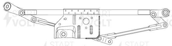 Трапеция стеклоочистителя для автомобилей SsangYong Kyron (05-)/Actyon (05-)