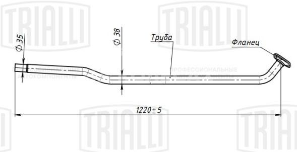 Труба приёмная для автомобилей Renault Logan ll (12-) 1.6i 8кл. (алюминизированная сталь)