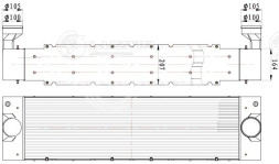 ОНВ (радиатор интеркулера) для комбайнов Гомсельмаш КЗС-1218 &quot;Палессе GS12&quot; с двиг. ЯМЗ-238, Д-262