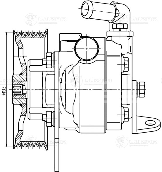 Насос ГУР для автомобилей Land Rover Discovery III (04-)/Discovery IV (09-) 2.7/3.0D