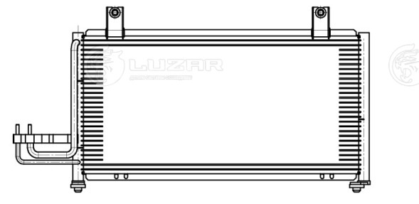 Радиатор кондиционера для автомобилей Spectra (97-) (тип Halla)
