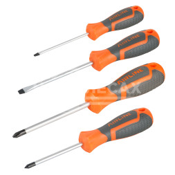Набор отверток 4 пр. (SL3х75мм,SL5х100мм,PH1х75мм, PH2х100мм), блистер