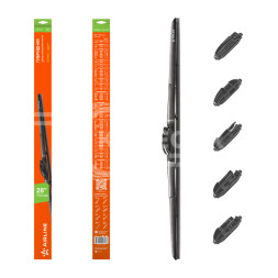 Щетка стеклоочистителя 700 мм (28&quot;) гибридная, 3 адаптера