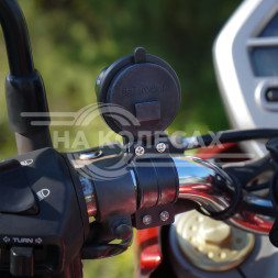 Розетка USB для мотоциклов с 1 портом (5В, 2.1А) (вкл/выкл)