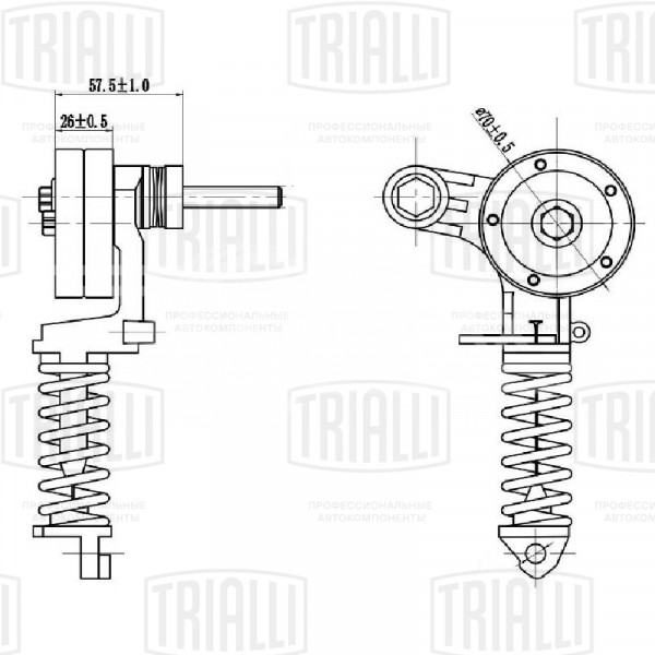 Ролик приводного ремня для автомобилей Opel Astra H (04-)/Corsa D (06-) 1.2i/1.4i (с натяжным механизмом) (CM 0508)
