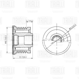 Ролик генератора (обгонная муфта) для автомобилей Renault Laguna (94-) 1.9d