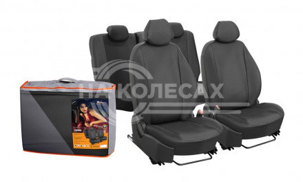 Чехлы для Hyundai Creta (16-) &quot;Лима&quot;, 11 пред., задн.спин. 1/3, экокожа перф., черн.