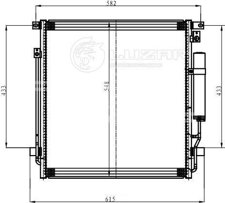 Радиатор кондиционера для автомобилей Mitsubishi L200 (15-)/Pajero Sport (15-) 2.4D/3.0D