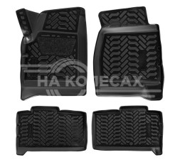Ковры для UAZ Patriot (с окт.14-), 4 шт., выс. борт, 3D с подпятником, ТЭП, черн.