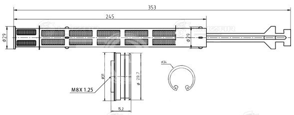 Осушитель кондиционера для автомобилей Vito/Viano (W639) (03-)/VW Passat (B6) (05-)