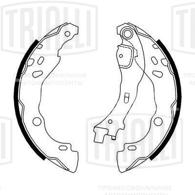 Колодки тормозные для автомобилей Citroen C3 (03-)/C2 (02-)/Peugeot 1007 (05-) барабанные 203x37