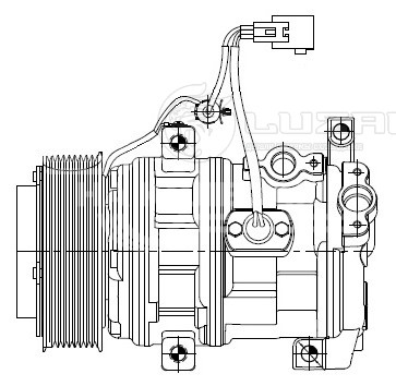 Компрессор кондиционера для автомобилей Land Cruiser 200 (07-) 4.5D/4.6i