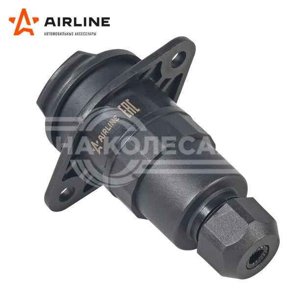 Розетка прицепа/тягача 24В тип-N 7 контактов пластик (гайка)