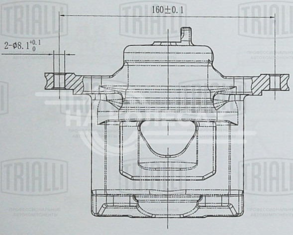 Суппорт тормозной для автомобилей Chevrolet Spark (09-) передний правый d=52мм