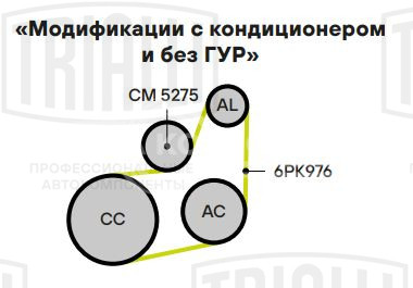 Ролик приводного ремня для автомобилей Peugeot 307 (00-) 1.4d/1.6d с натяжным механизмом d46