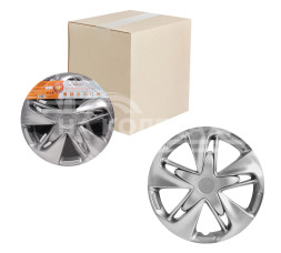 Колпаки колесные 13&quot; &quot;Супер Астра&quot;, серебристый, карбон, компл. 2 шт.