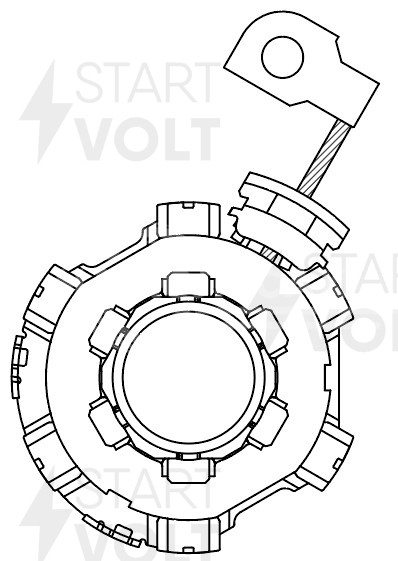Узел щеточный стартера для автомобилей BMW 5 F10 (10-)/3 F30 (11-)/X3 F25 (10-) 2.0i MT
