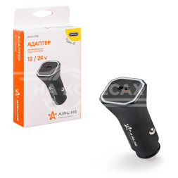 Адаптер автомобильный Type-C PD 20Вт, 12/24В