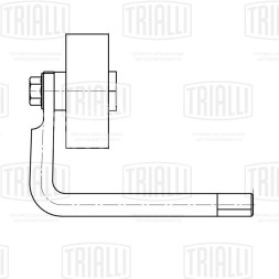 Ролик приводной ремня для автомобилей BMW 5 (E39) (95-) 2.5d/3.0d (ролик натяжителя с &quot;кочергой&quot;) компрессора (CM 5091)