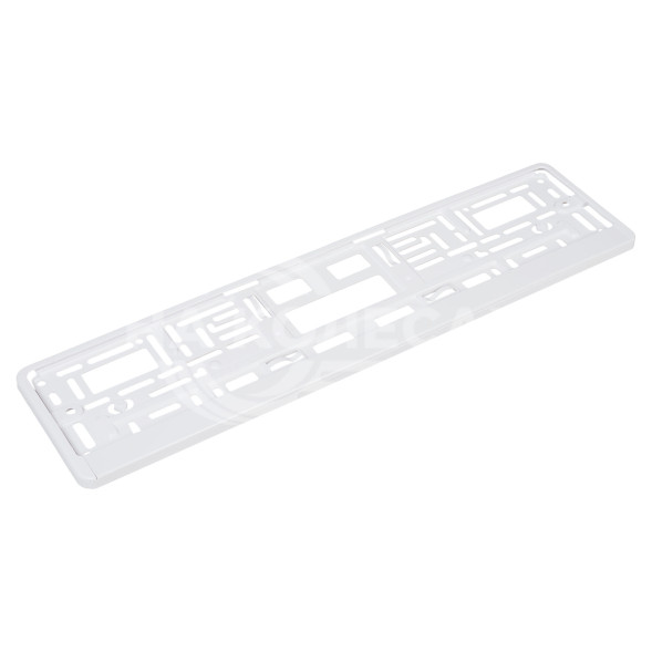 Рамка под номерной знак &quot;Белая&quot;, с планкой