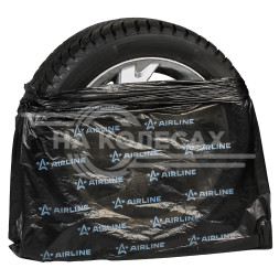 Пакеты для колес R12-22 PRO, 4 шт в пакете, 115x115 см,  ПНД повыш.прочн. 25 мкм, черн.