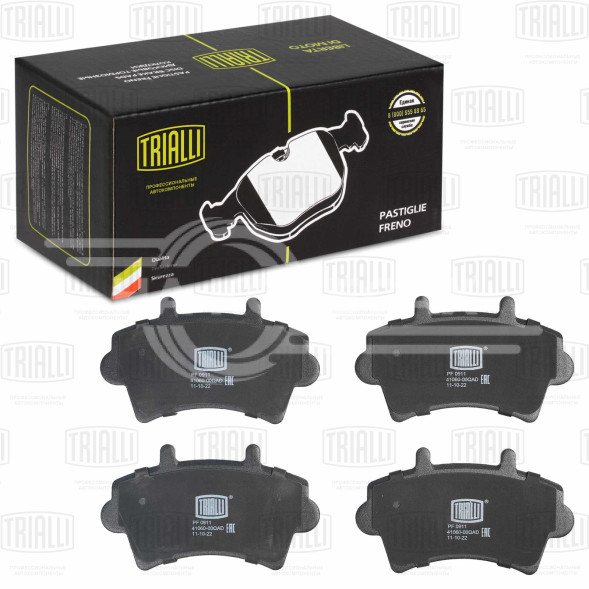 Колодки тормозные дисковые передние для автомобилей Renault Master II (00-) (PF 0911)