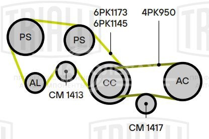 Ролик приводного ремня для автомобилей Infiniti FX (02-) 3.5i/4.5i (натяжной) генератора